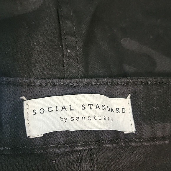SOCIAL STANDARD By Sanctuary Camo Ankle Skinny Jeans NWT size 16 - Picture 10 of 11